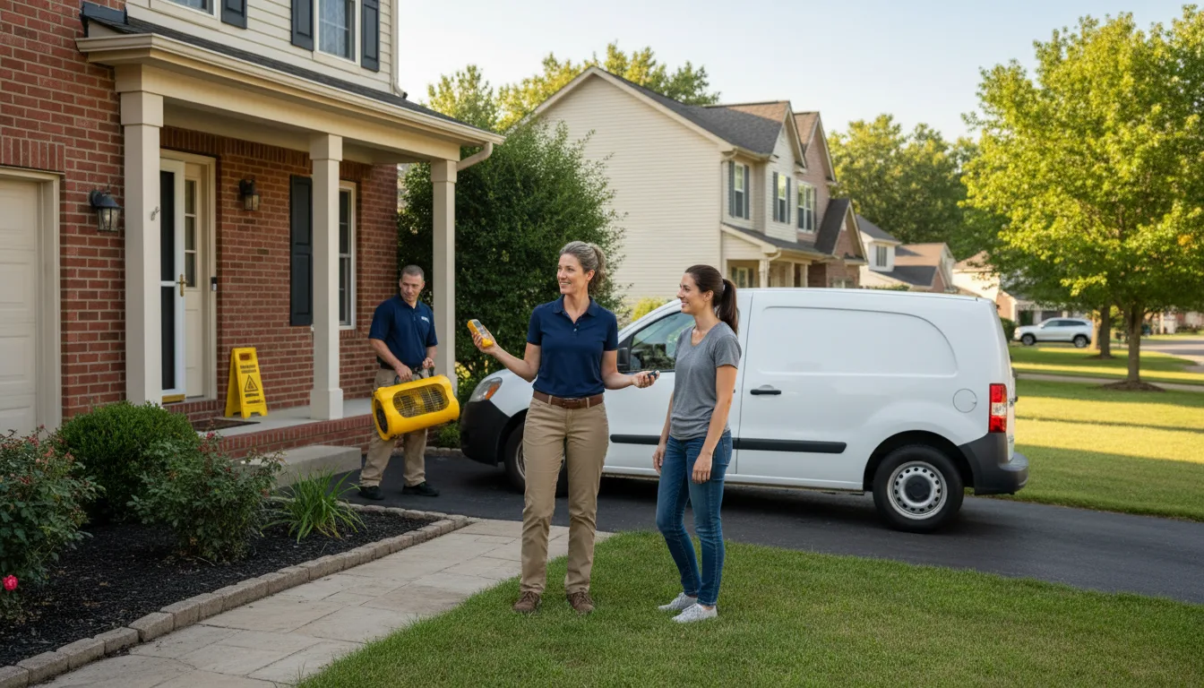 Residential water damage restoration in Sigel, PA